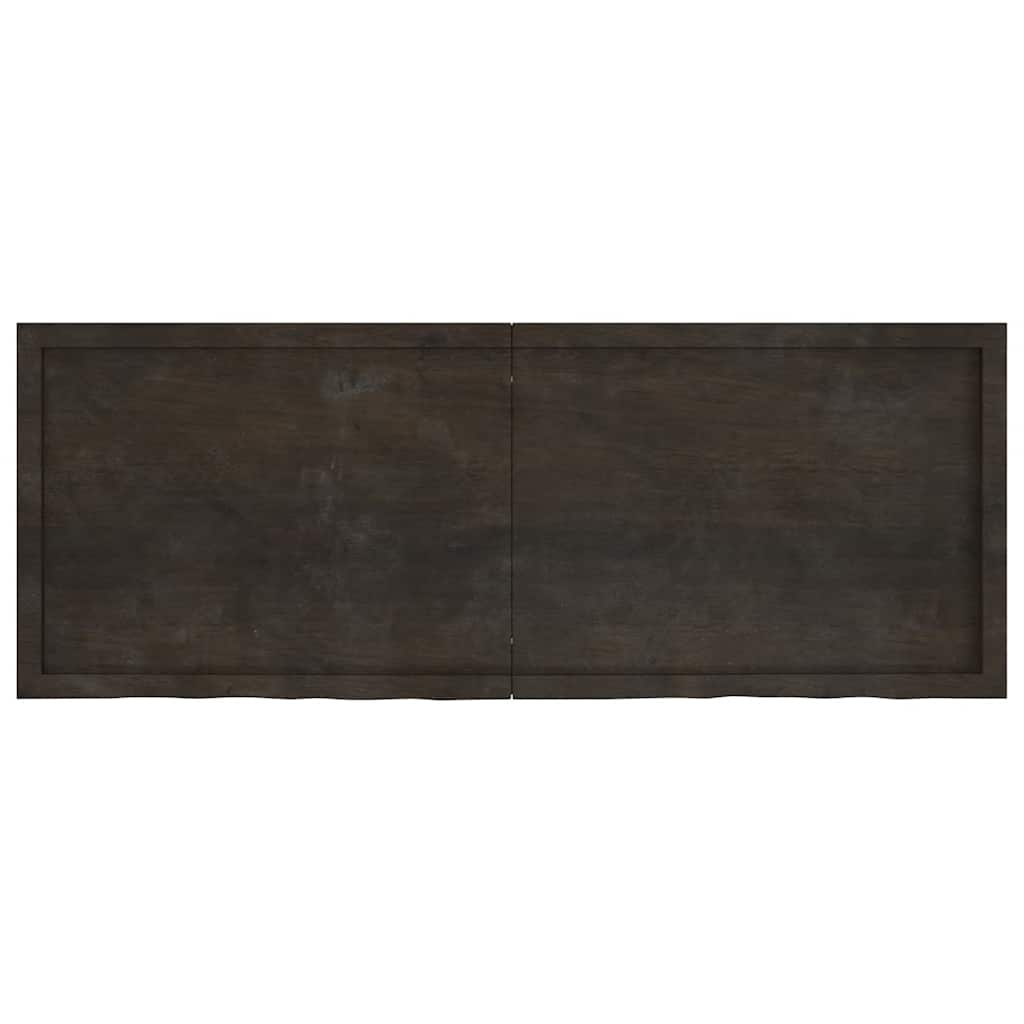 vidaXL Półka, ciemnobrązowa, 160x60x(2-6) cm, wykończone drewno dębowe