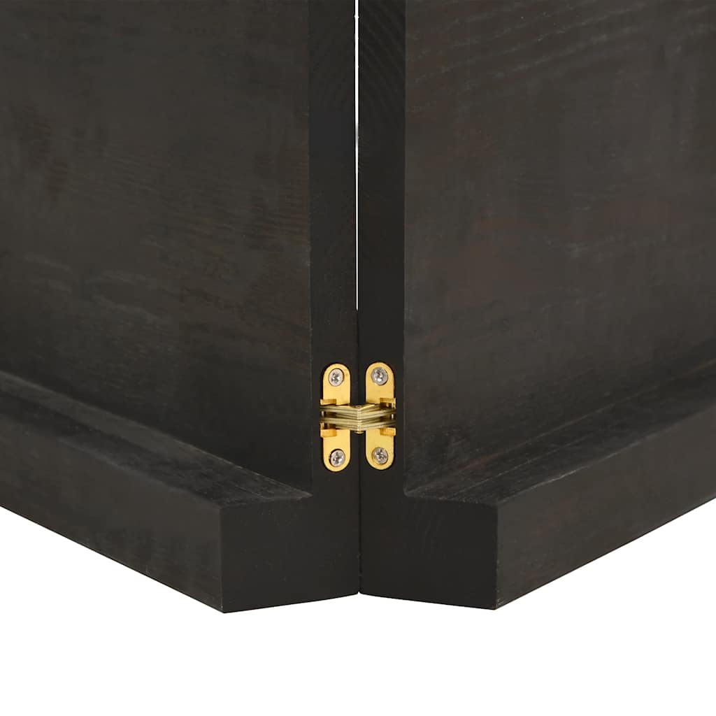 vidaXL Półka, ciemnobrązowa, 180x50x(2-6) cm, wykończone drewno dębowe