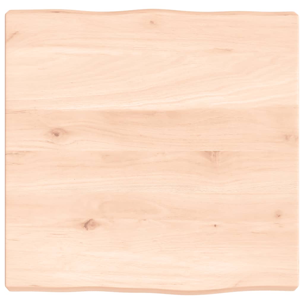 vidaXL Blat stołu, 40x40x(2-4)cm, surowy, lity dąb naturalną krawędzią