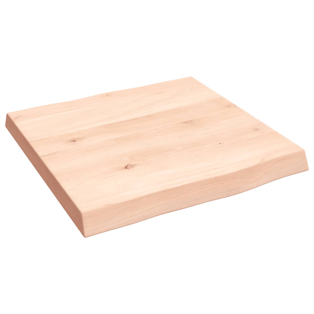 vidaXL Blat stołu, 40x40x(2-4)cm, surowy, lity dąb naturalną krawędzią