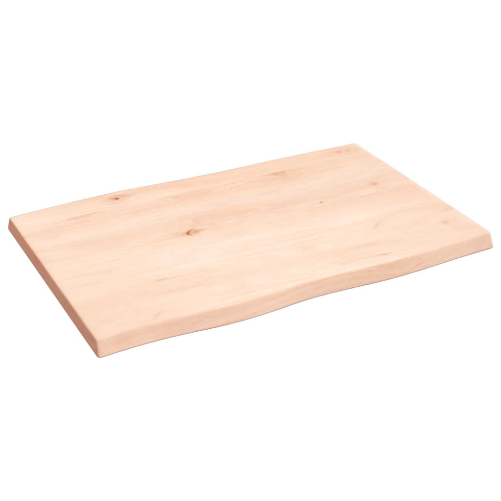 vidaXL Blat stołu, 60x40x2 cm, surowy, lity dąb z naturalną krawędzią