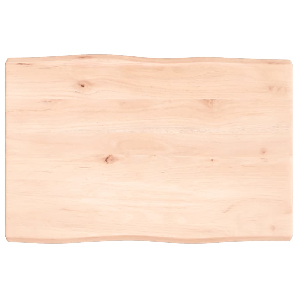 vidaXL Blat stołu, 60x40x(2-4)cm, surowy, lity dąb naturalną krawędzią