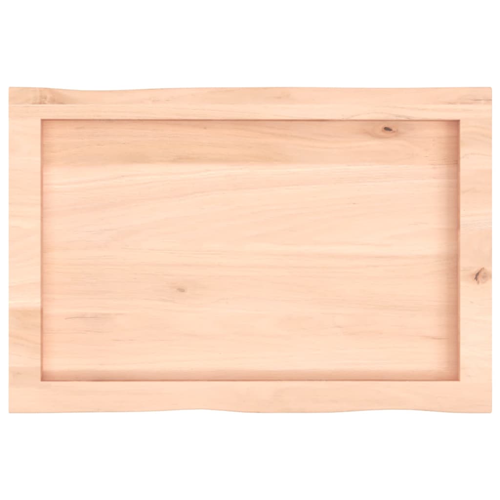 vidaXL Blat stołu, 60x40x(2-4)cm, surowy, lity dąb naturalną krawędzią