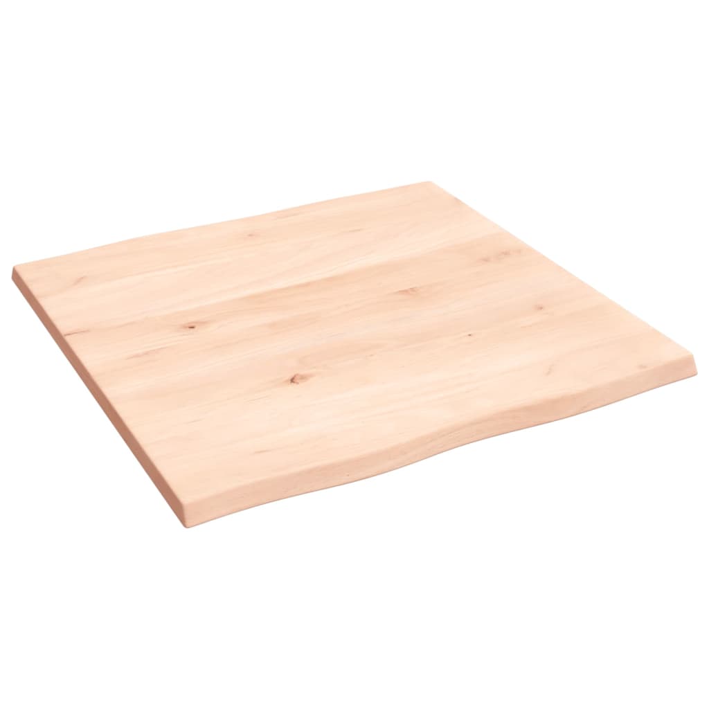 vidaXL Blat stołu, 60x60x2 cm, surowy, lity dąb z naturalną krawędzią