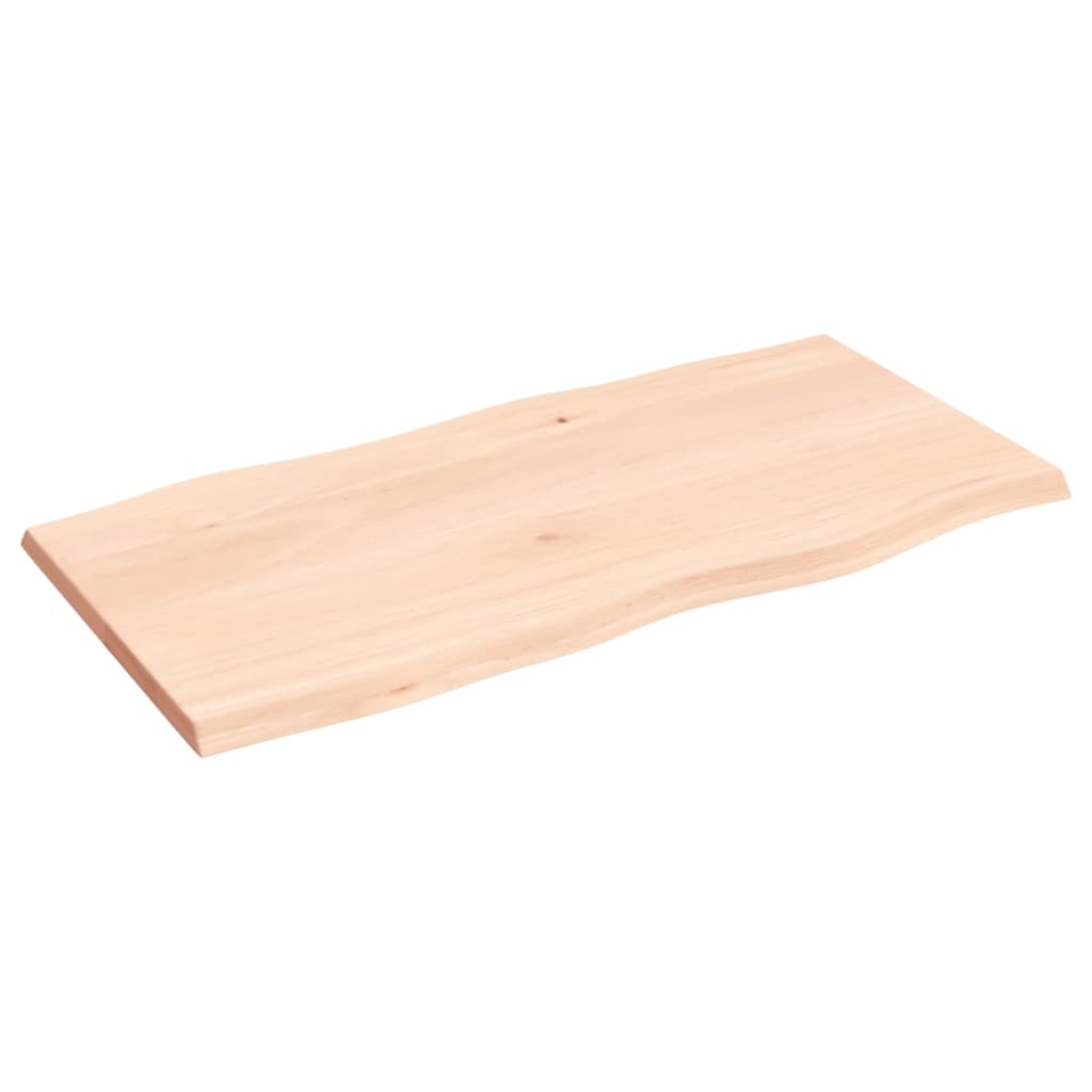 vidaXL Blat stołu, 80x40x2 cm, surowy, lity dąb z naturalną krawędzią