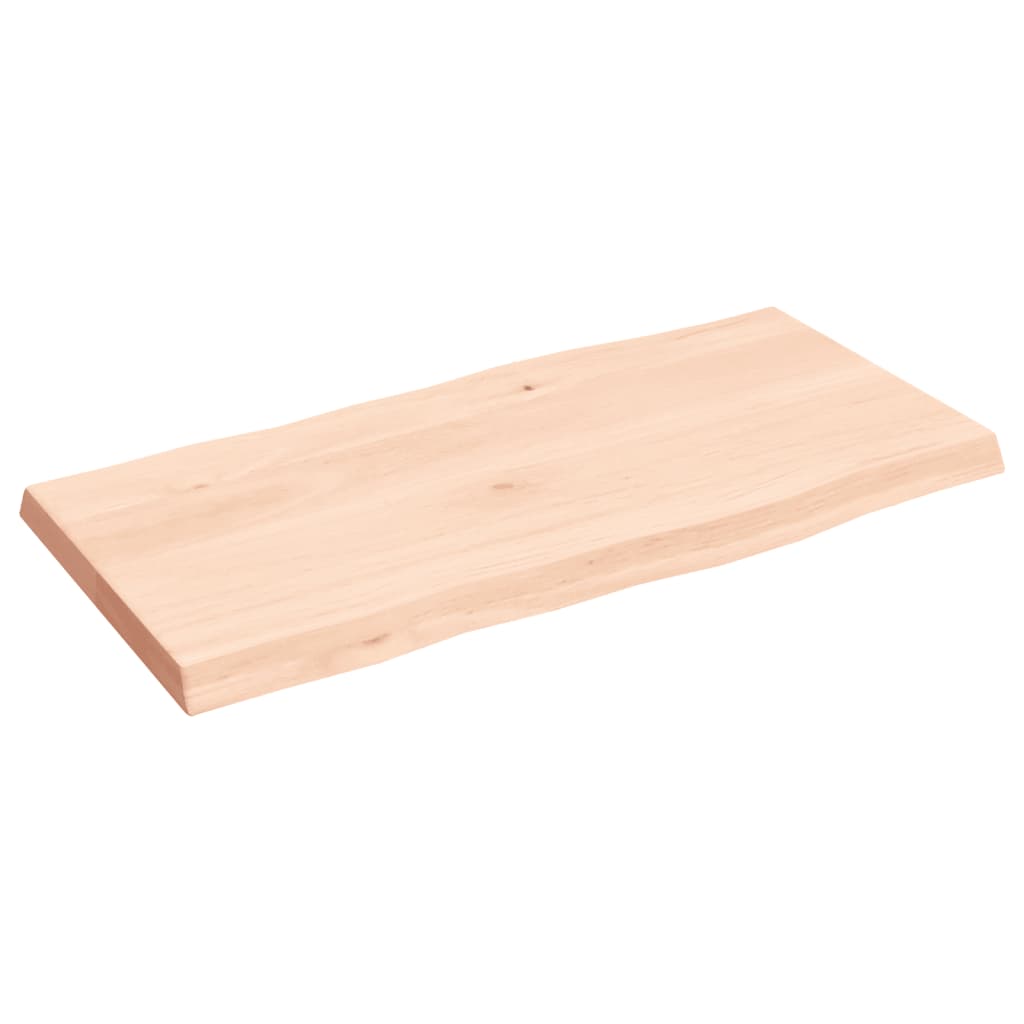 vidaXL Blat stołu, 80x40x(2-4)cm, surowy, lity dąb naturalną krawędzią