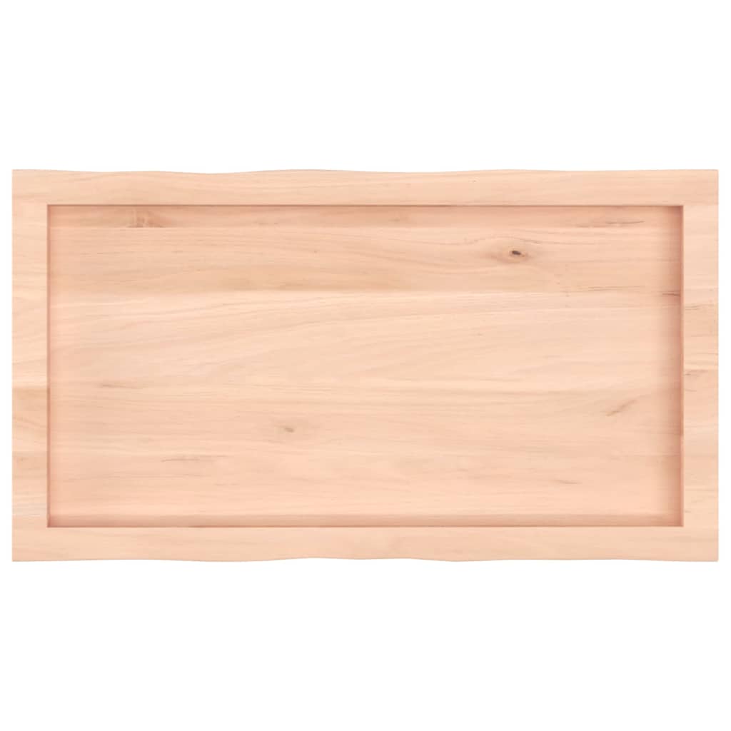 vidaXL Blat stołu, 80x40x(2-4)cm, surowy, lity dąb naturalną krawędzią
