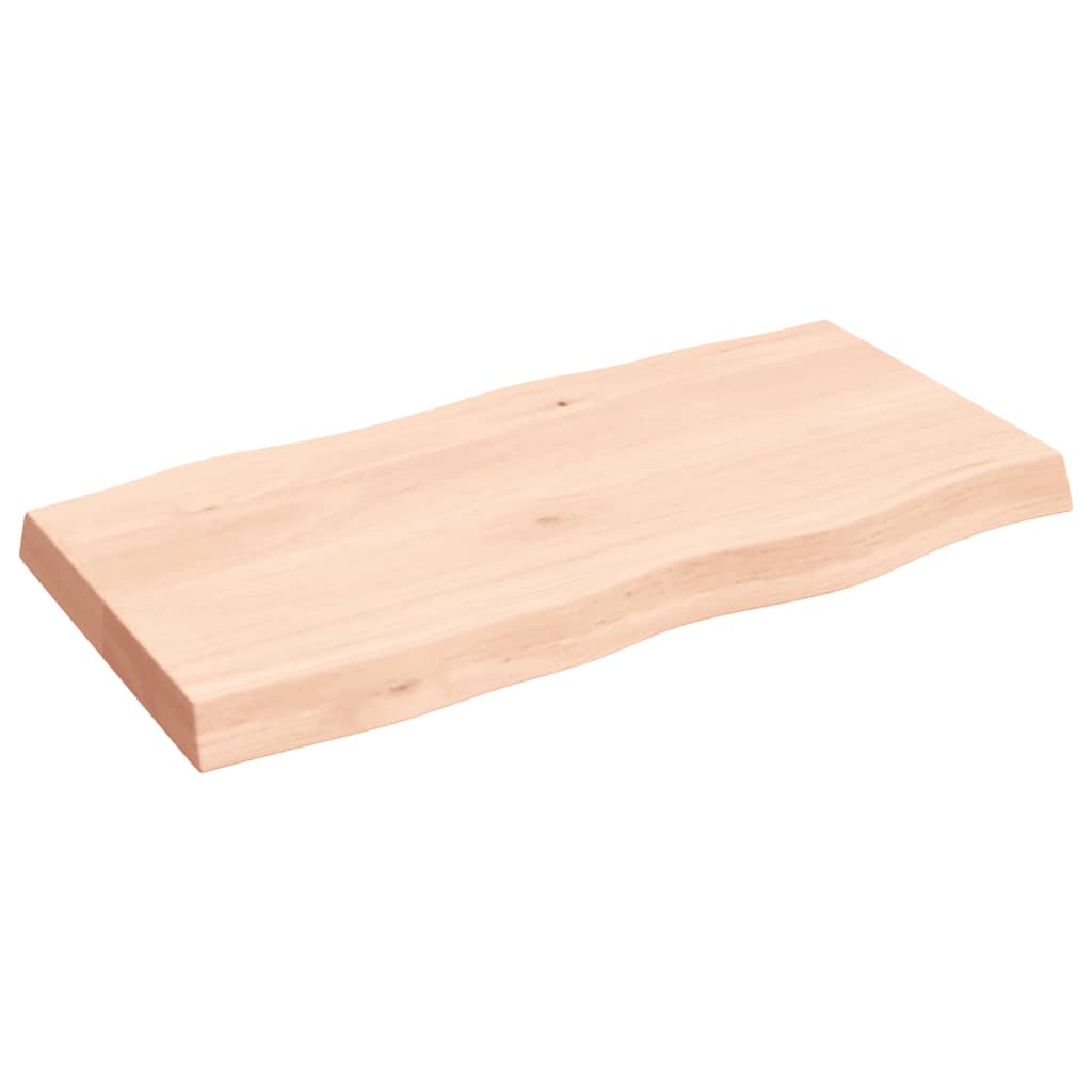 vidaXL Blat stołu, 80x40x(2-6)cm, surowy, lity dąb naturalną krawędzią