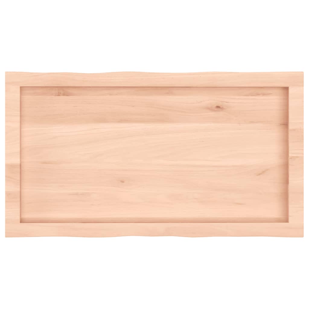 vidaXL Blat stołu, 80x40x(2-6)cm, surowy, lity dąb naturalną krawędzią