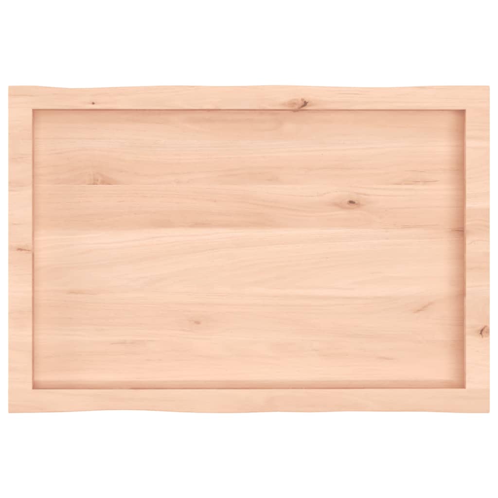 vidaXL Blat stołu, 80x50x(2-6)cm, surowy, lity dąb naturalną krawędzią