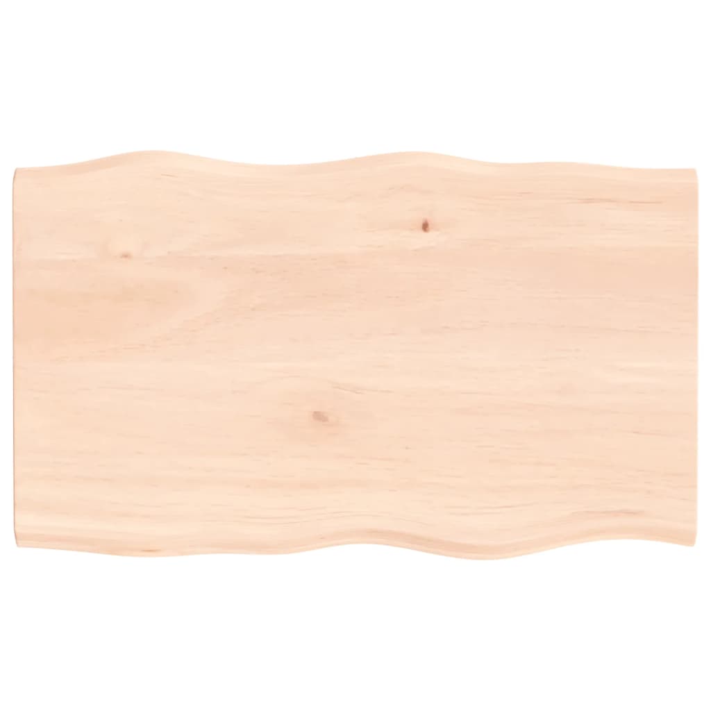 vidaXL Blat stołu, 100x60x2 cm, surowy, lity dąb z naturalną krawędzią