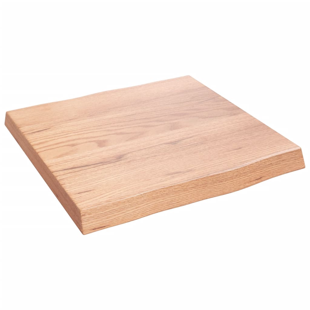 vidaXL Blat jasnobrązowy 40x40x(2-4) cm, drewno z naturalną krawędzią