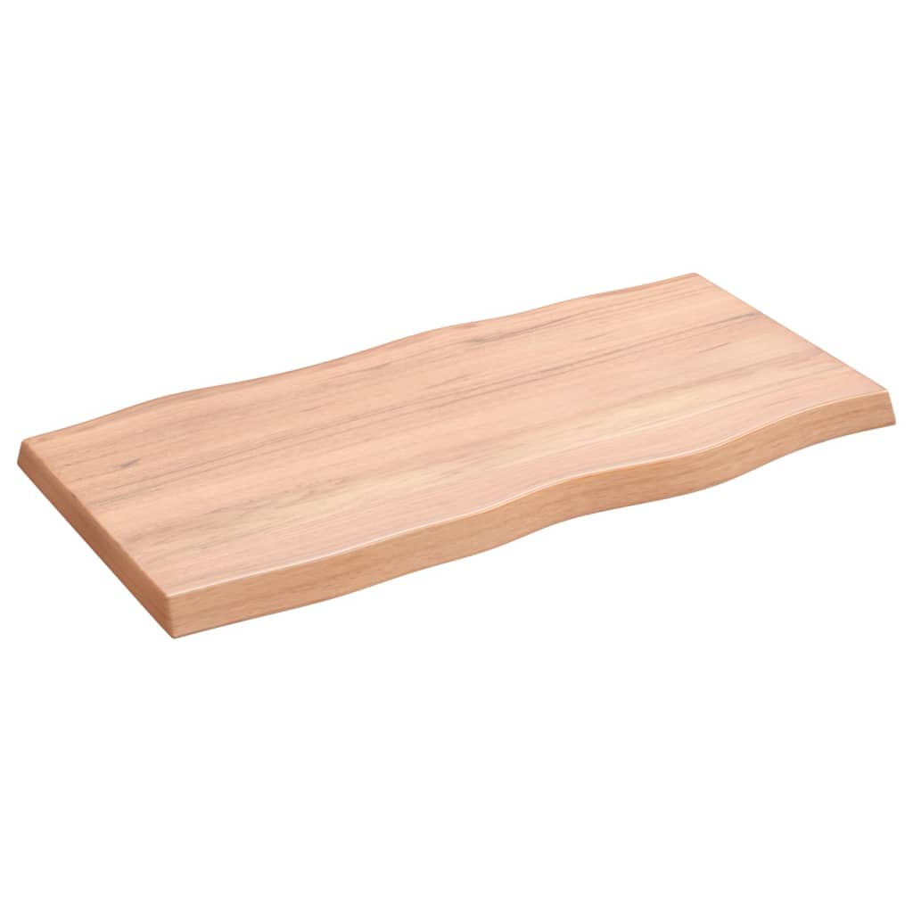 vidaXL Blat jasnobrązowy 80x40x(2-4) cm, drewno z naturalną krawędzią