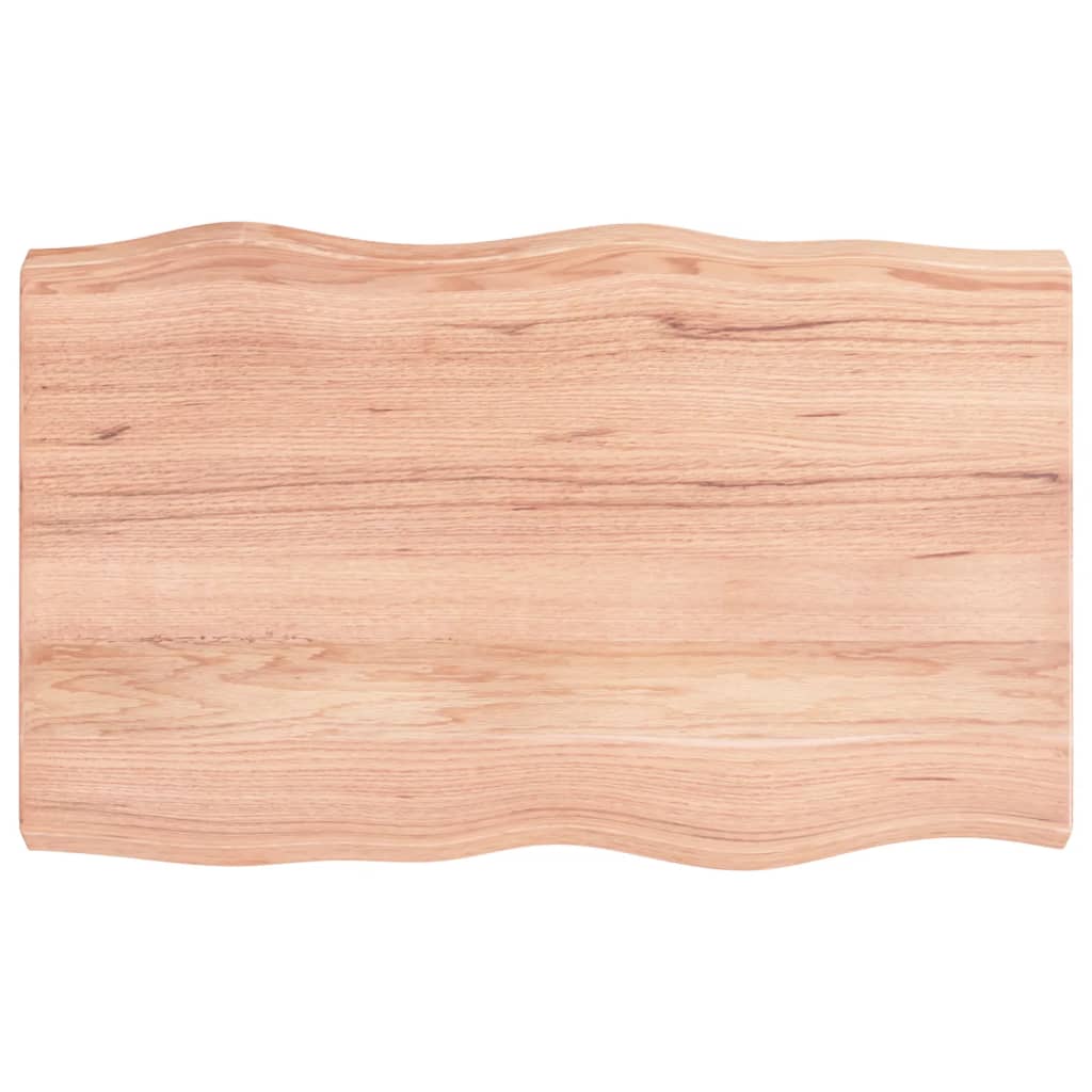 vidaXL Blat, jasnobrązowy 80x50x(2-6) cm drewno z naturalną krawędzią