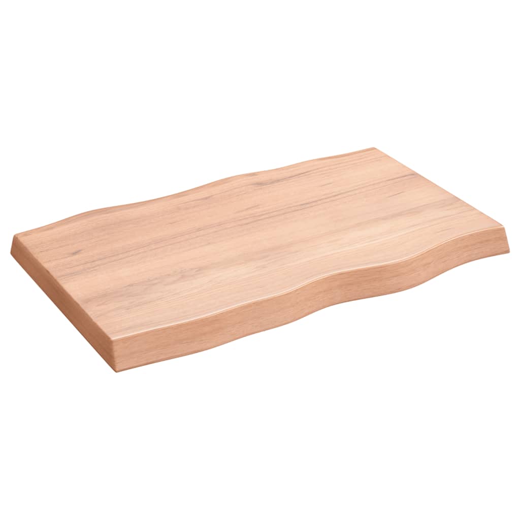 vidaXL Blat, jasnobrązowy 80x50x(2-6) cm drewno z naturalną krawędzią