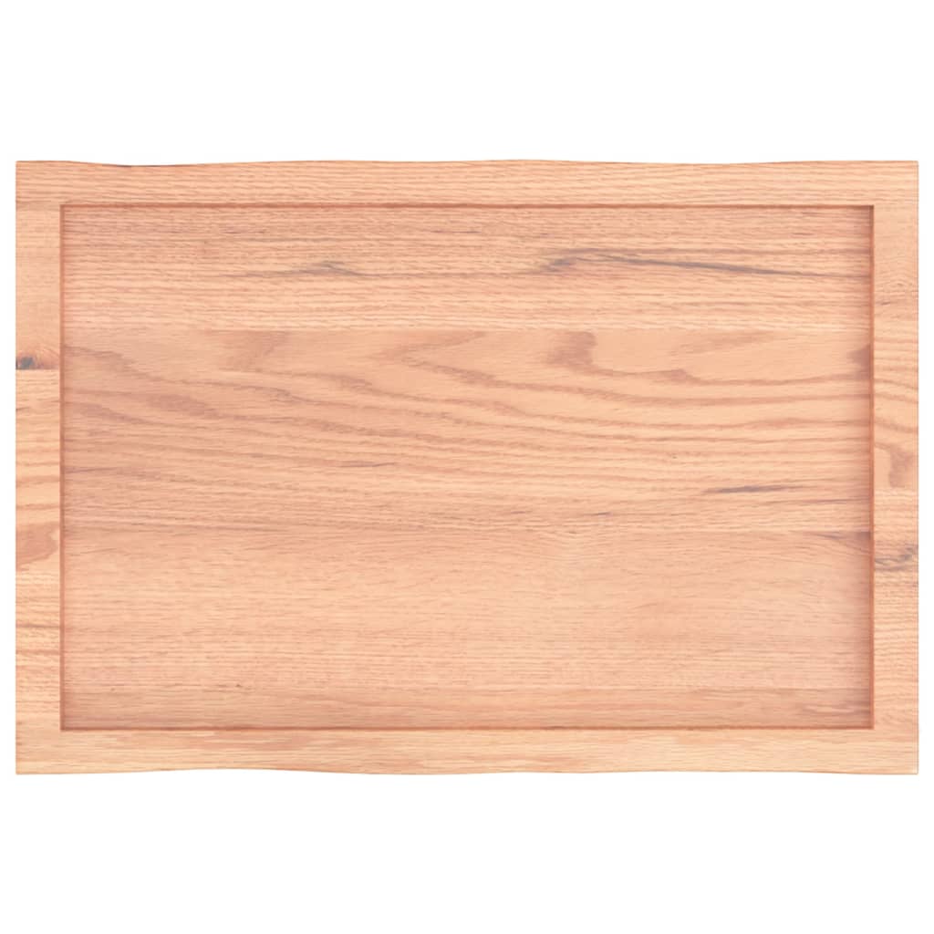 vidaXL Blat, jasnobrązowy 80x50x(2-6) cm drewno z naturalną krawędzią