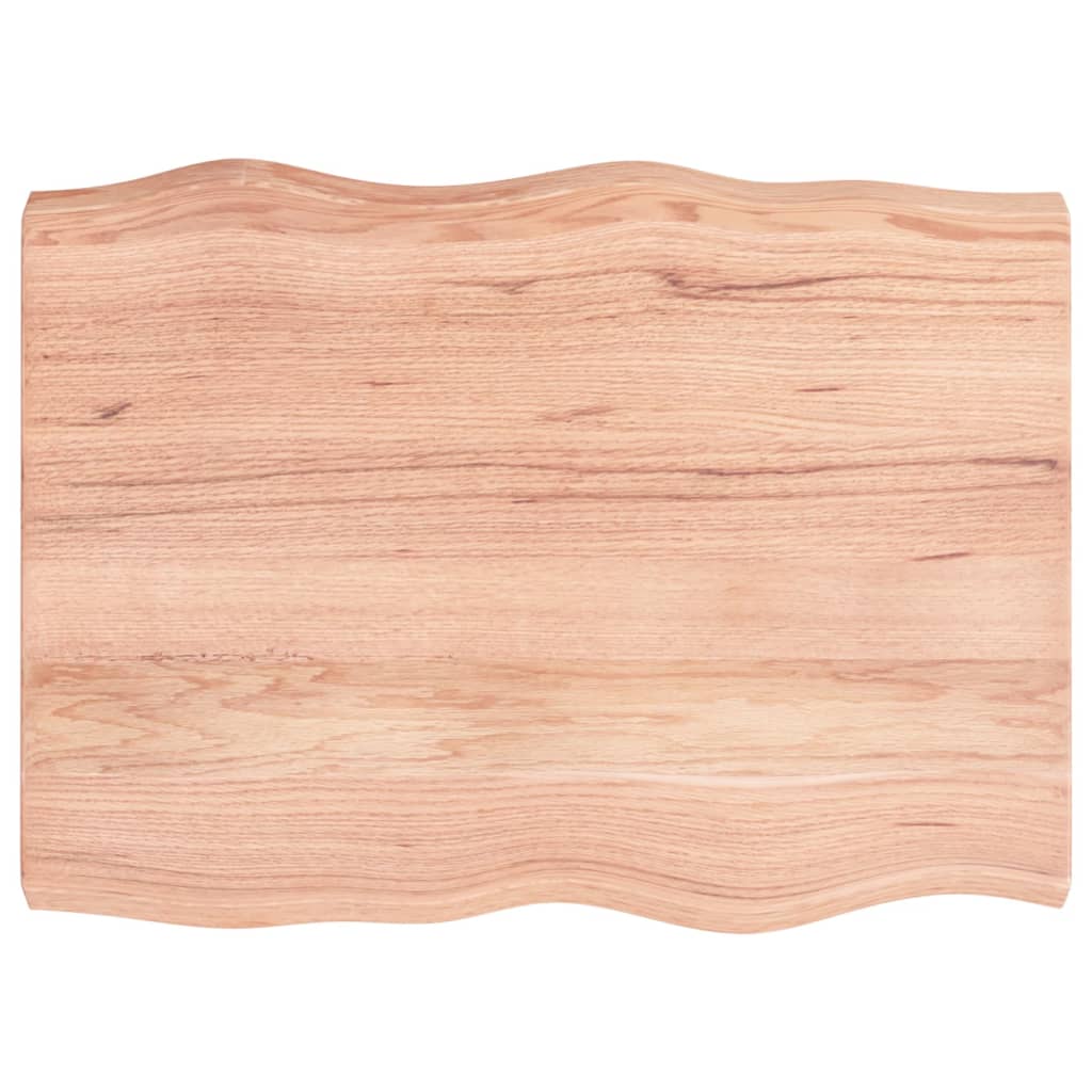 vidaXL Blat, jasnobrązowy 80x60x(2-6) cm drewno z naturalną krawędzią