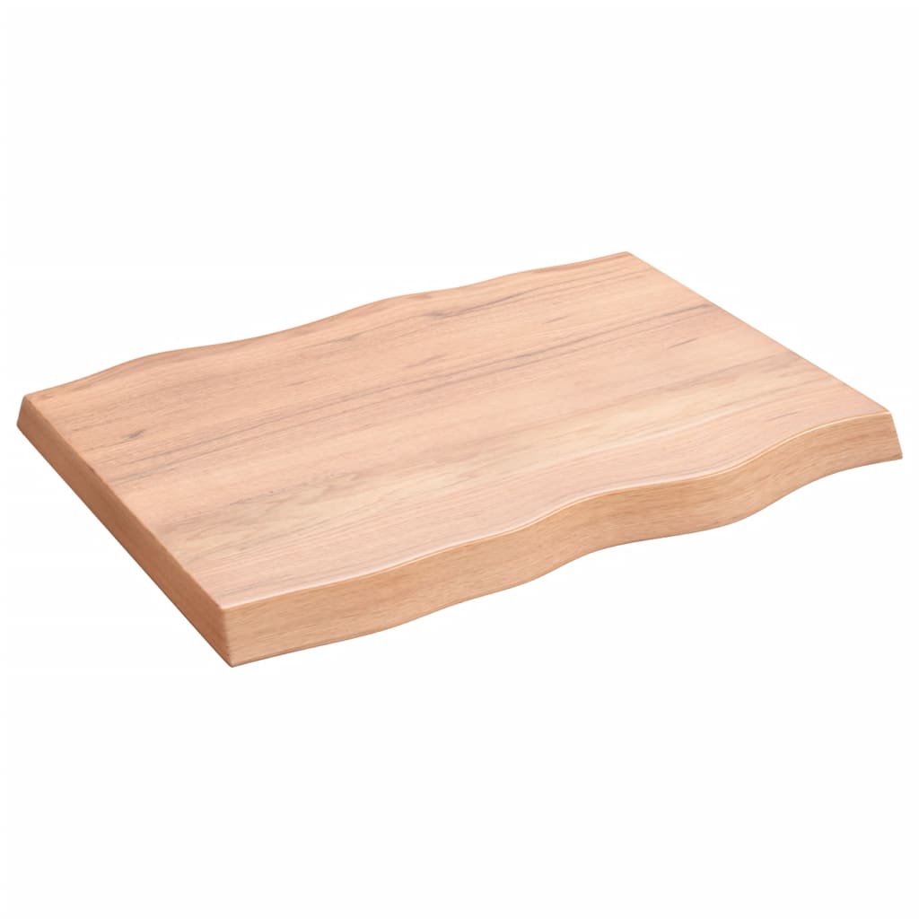 vidaXL Blat, jasnobrązowy 80x60x(2-6) cm drewno z naturalną krawędzią