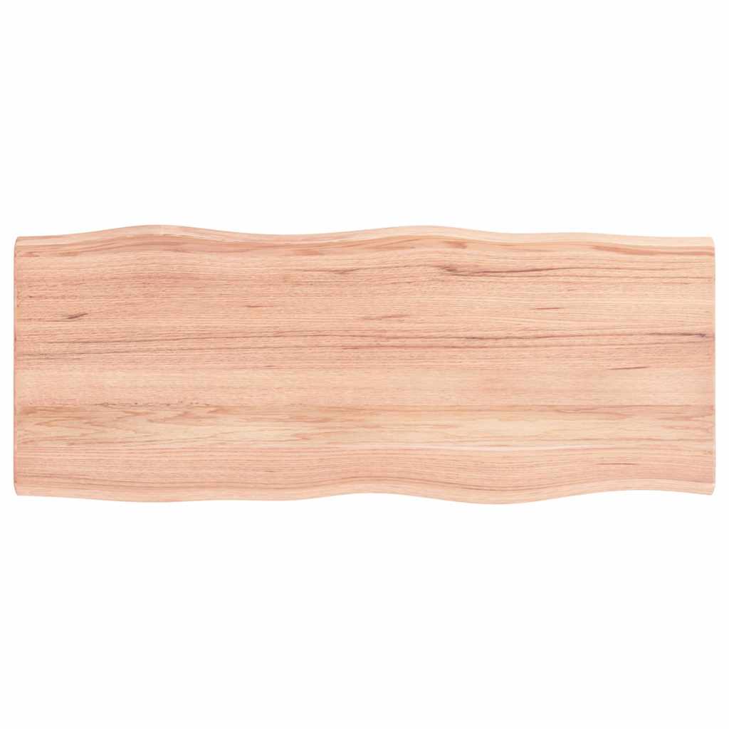 vidaXL Blat stołu, jasny brąz, 100x40x2 cm, dąb z naturalną krawędzią