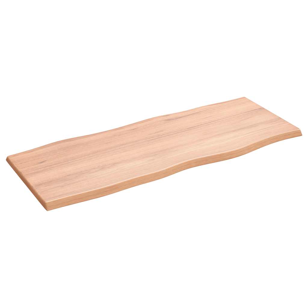 vidaXL Blat stołu, jasny brąz, 100x40x2 cm, dąb z naturalną krawędzią