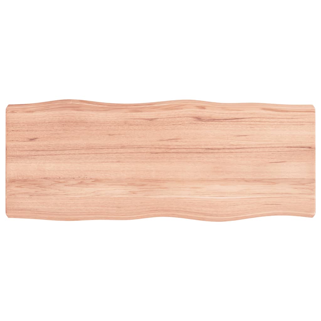 vidaXL Blat jasnobrązowy 100x40x(2-6) cm drewno z naturalną krawędzią