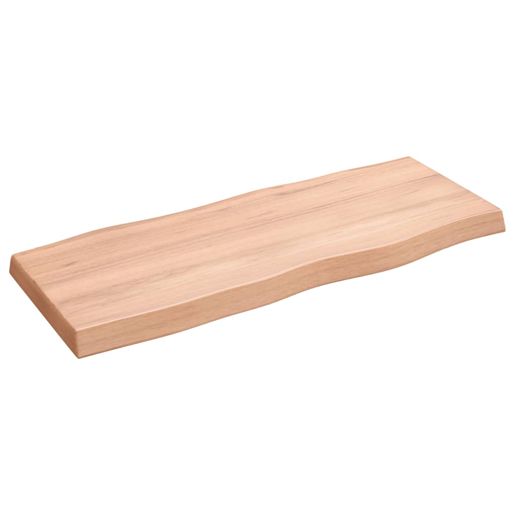 vidaXL Blat jasnobrązowy 100x40x(2-6) cm drewno z naturalną krawędzią