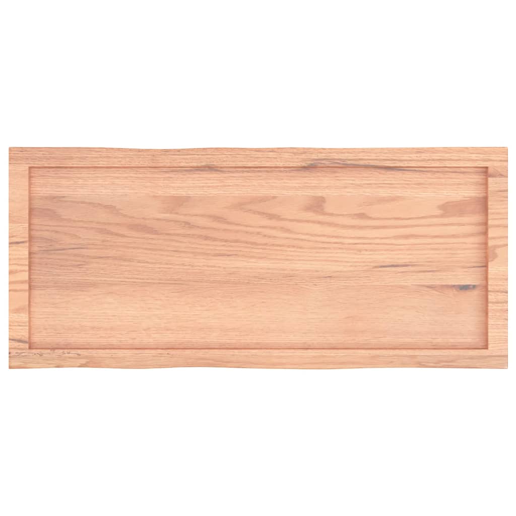 vidaXL Blat jasnobrązowy 100x40x(2-6) cm drewno z naturalną krawędzią