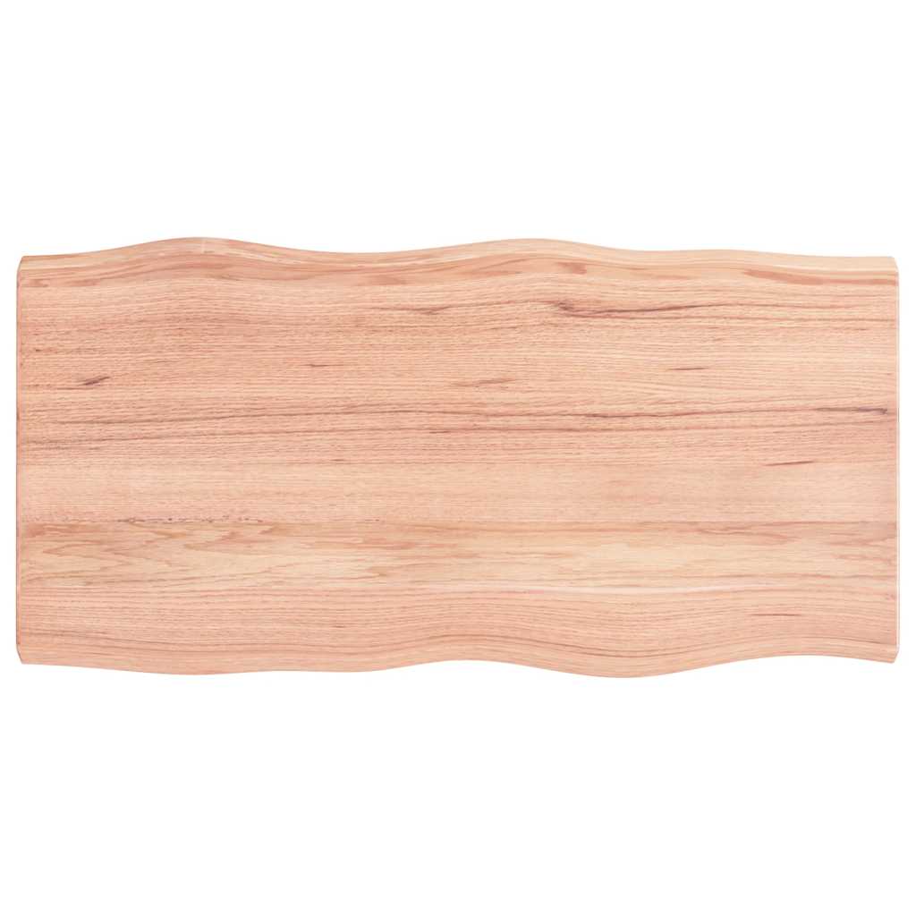 vidaXL Blat, jasnobrązowy 100x50x(2-6)cm drewno z naturalną krawędzią