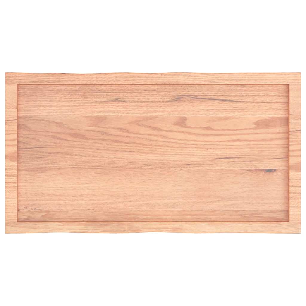 vidaXL Blat, jasnobrązowy 100x50x(2-6)cm drewno z naturalną krawędzią