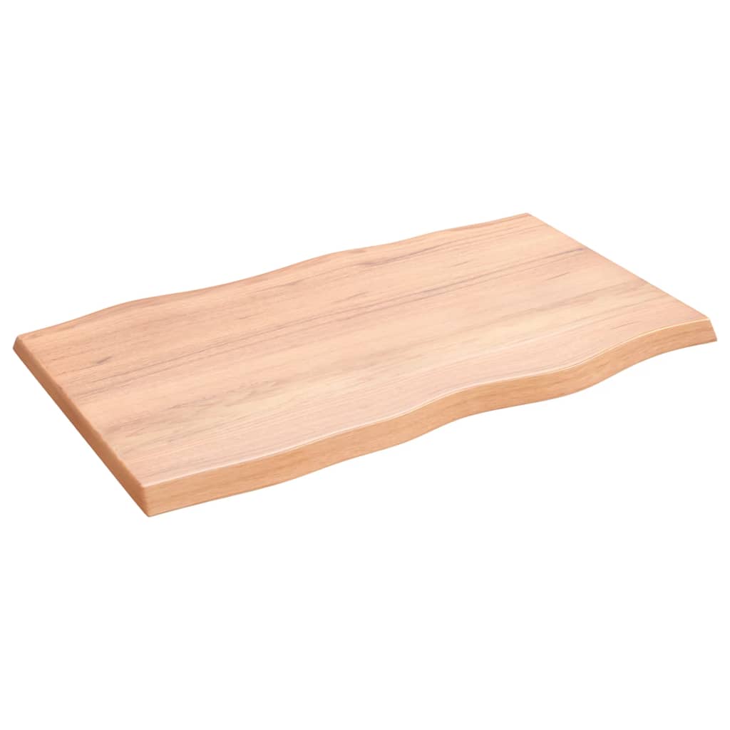 vidaXL Blat jasnobrązowy 100x60x(2-4) cm drewno z naturalną krawędzią