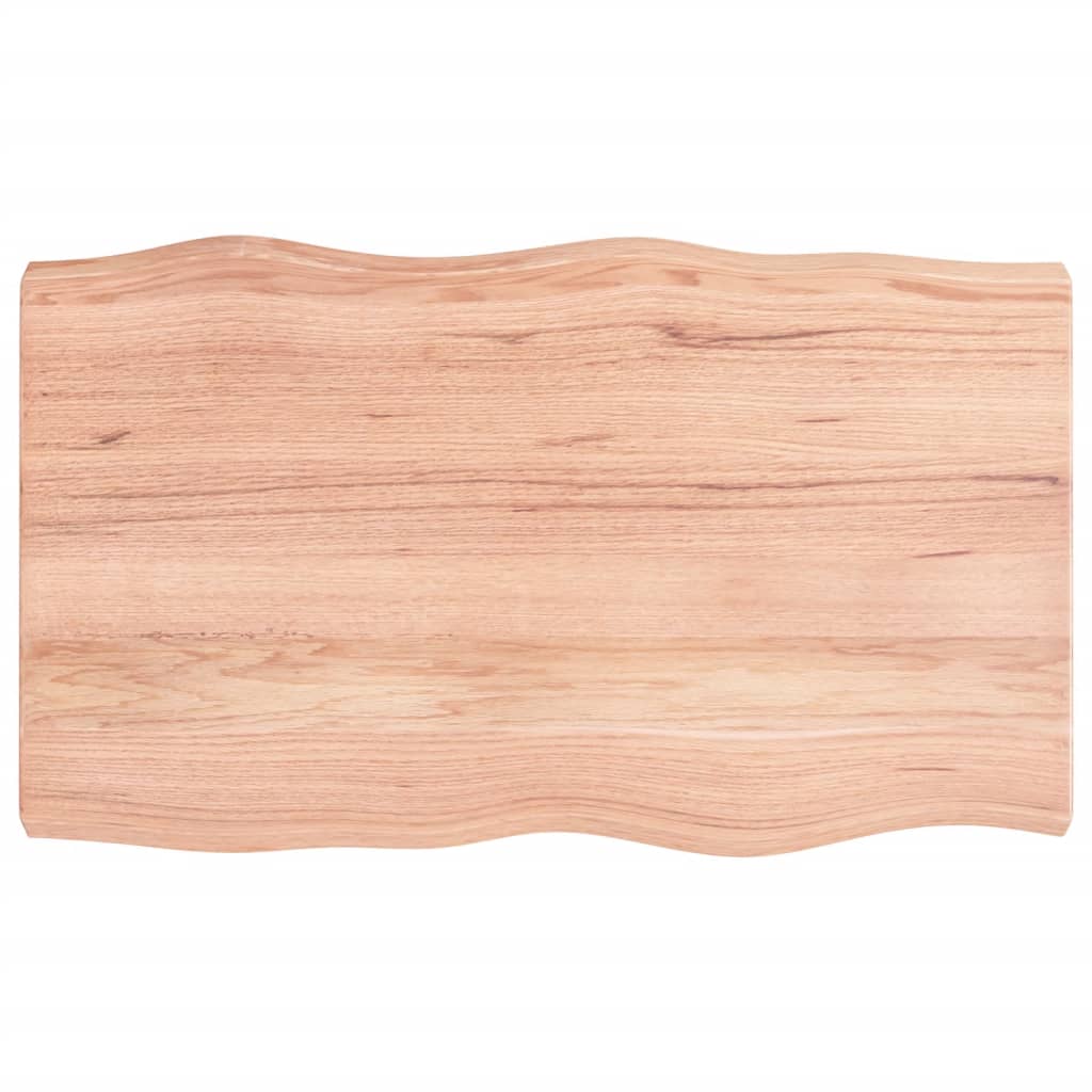 vidaXL Blat jasnobrązowy 100x60x(2-6) cm drewno z naturalną krawędzią