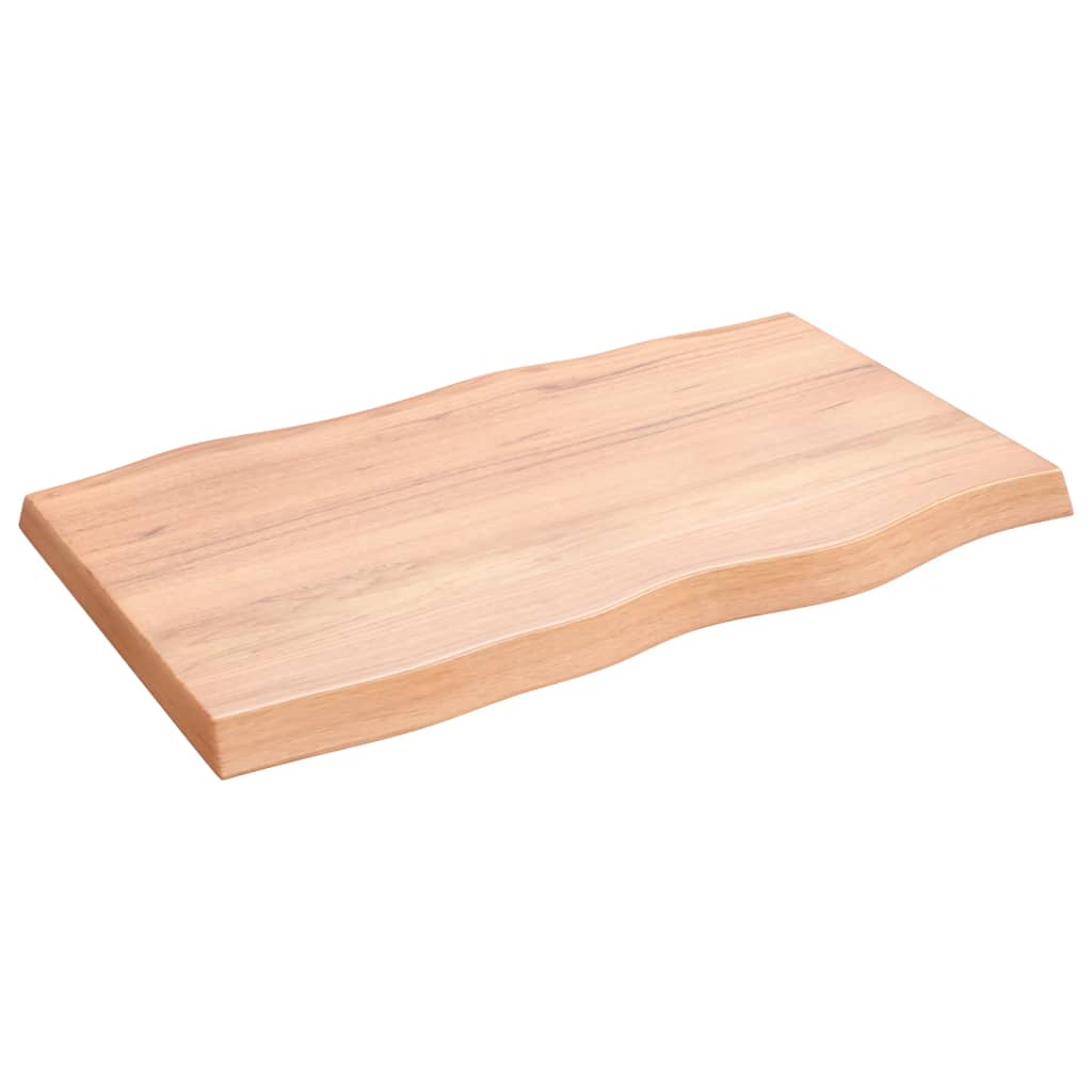 vidaXL Blat jasnobrązowy 100x60x(2-6) cm drewno z naturalną krawędzią