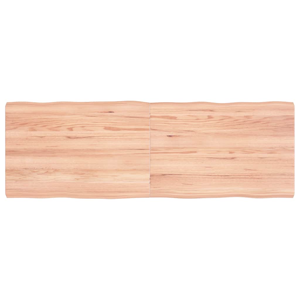vidaXL Blat jasnobrązowy 120x40x(2-4) cm drewno z naturalną krawędzią
