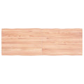 vidaXL Blat jasnobrązowy 120x40x(2-4) cm drewno z naturalną krawędzią