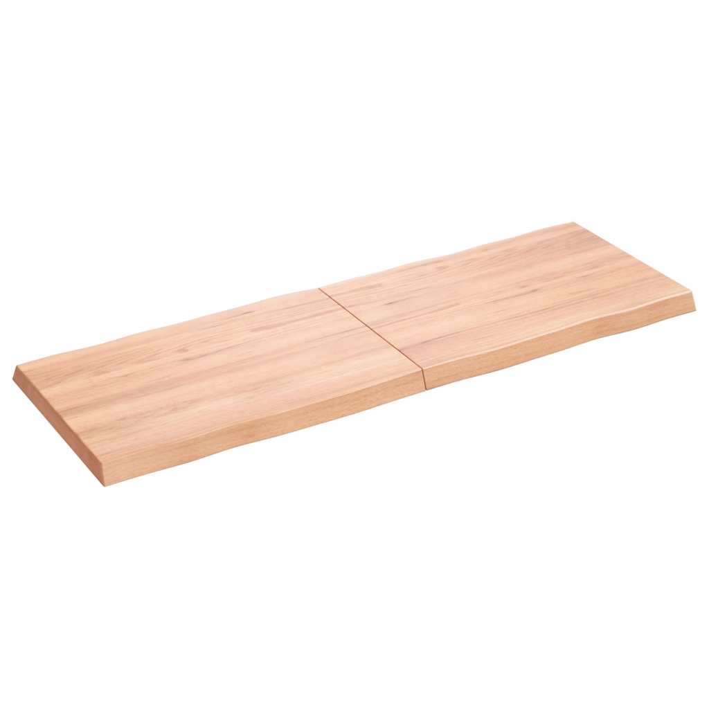 vidaXL Blat jasnobrązowy 120x40x(2-4) cm drewno z naturalną krawędzią