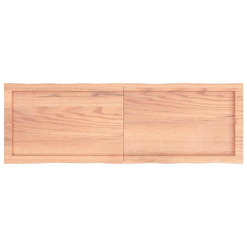 vidaXL Blat jasnobrązowy 120x40x(2-4) cm drewno z naturalną krawędzią