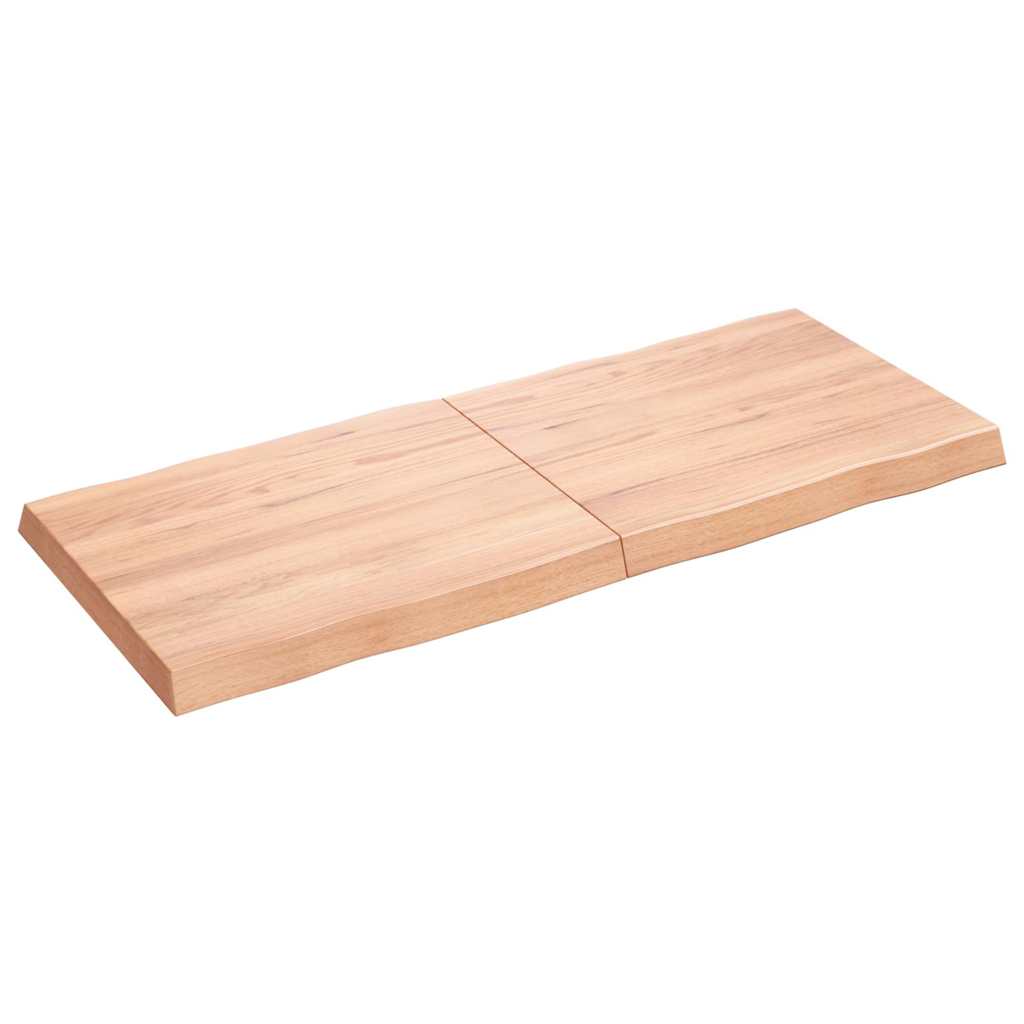 vidaXL Blat jasnobrązowy 120x50x(2-6) cm drewno z naturalną krawędzią
