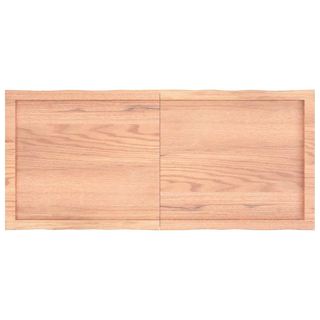 vidaXL Blat jasnobrązowy 120x50x(2-6) cm drewno z naturalną krawędzią