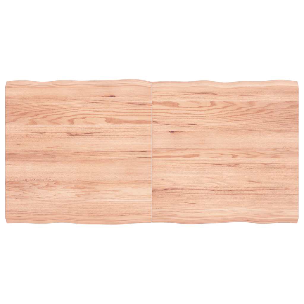 vidaXL Blat, jasnobrązowy 120x60x(2-4)cm drewno z naturalną krawędzią