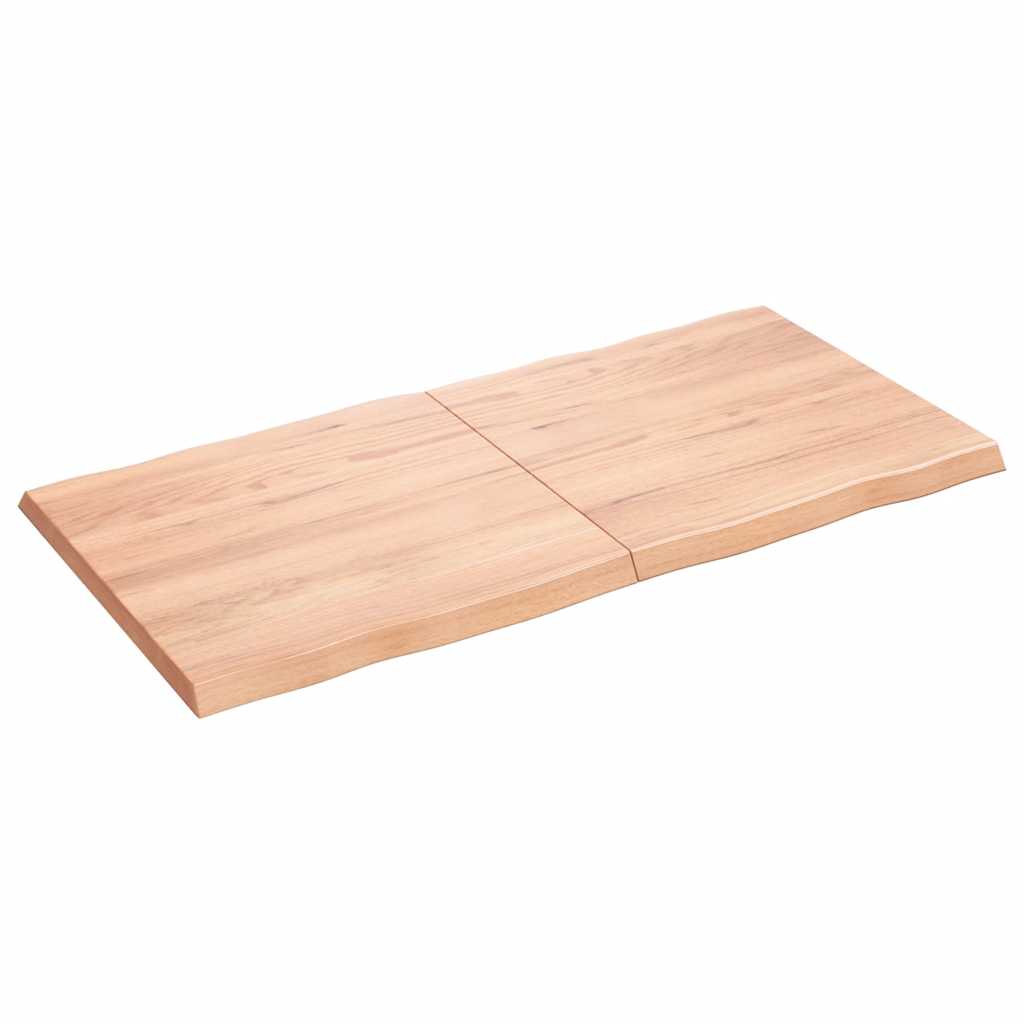vidaXL Blat, jasnobrązowy 120x60x(2-4)cm drewno z naturalną krawędzią