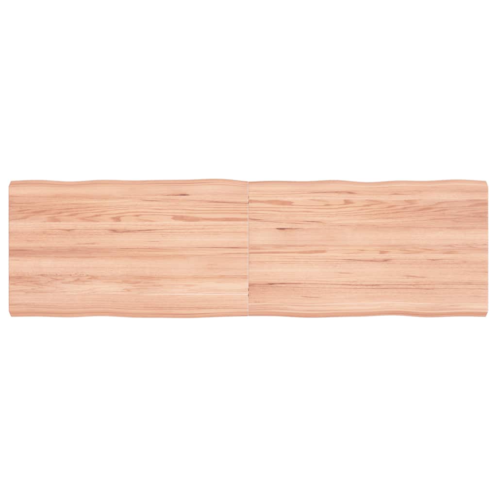 vidaXL Blat jasnobrązowy 140x40x(2-4) cm, drewno z naturalną krawędzią