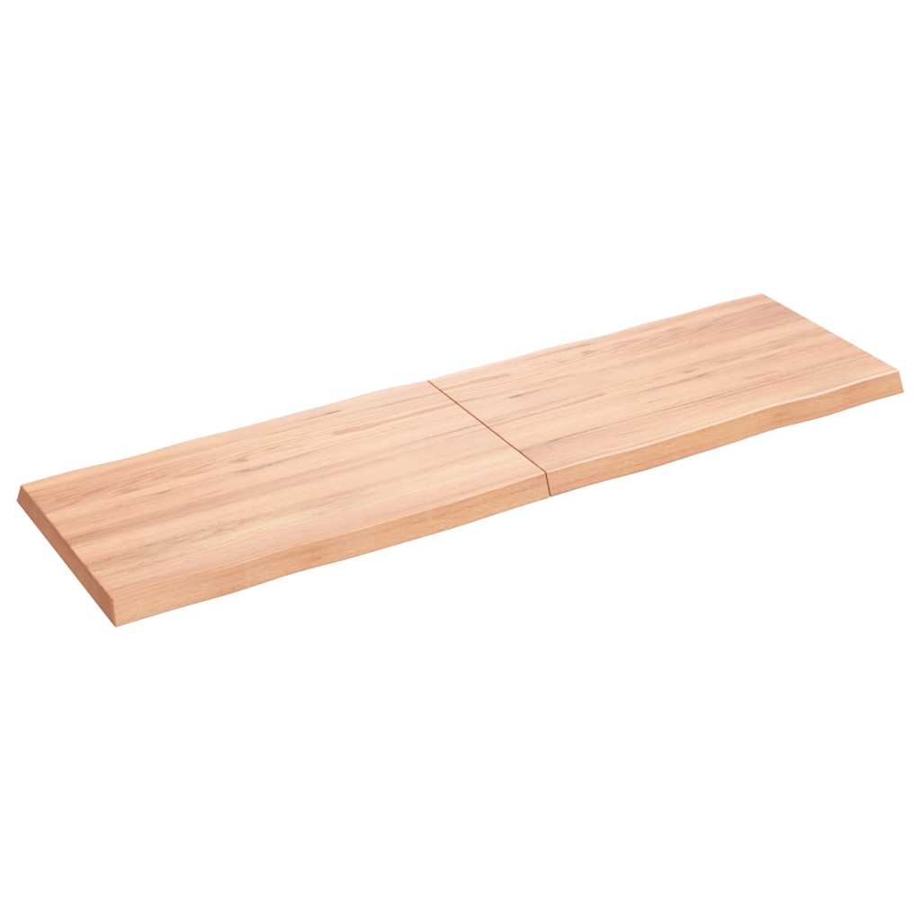 vidaXL Blat jasnobrązowy 140x40x(2-4) cm, drewno z naturalną krawędzią