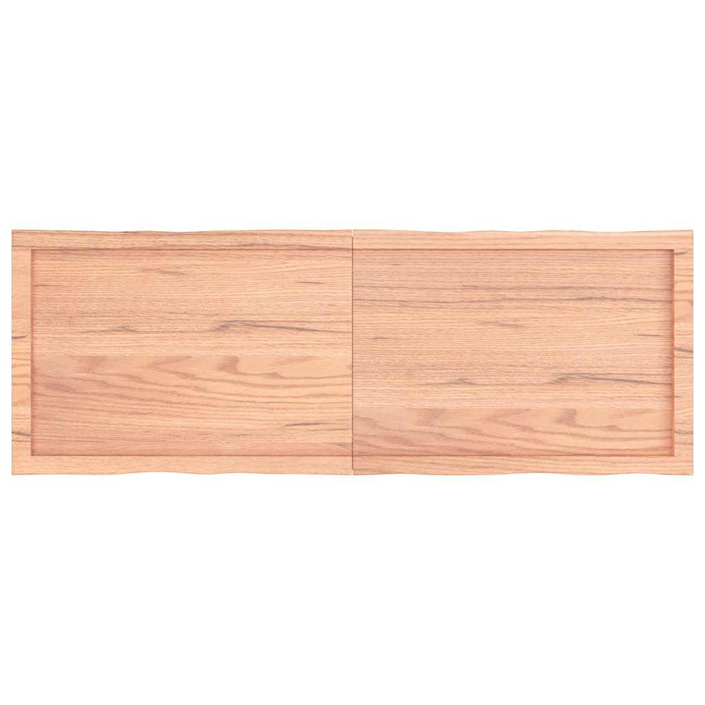 vidaXL Blat, jasnobrązowy 140x50x(2-4)cm drewno z naturalną krawędzią