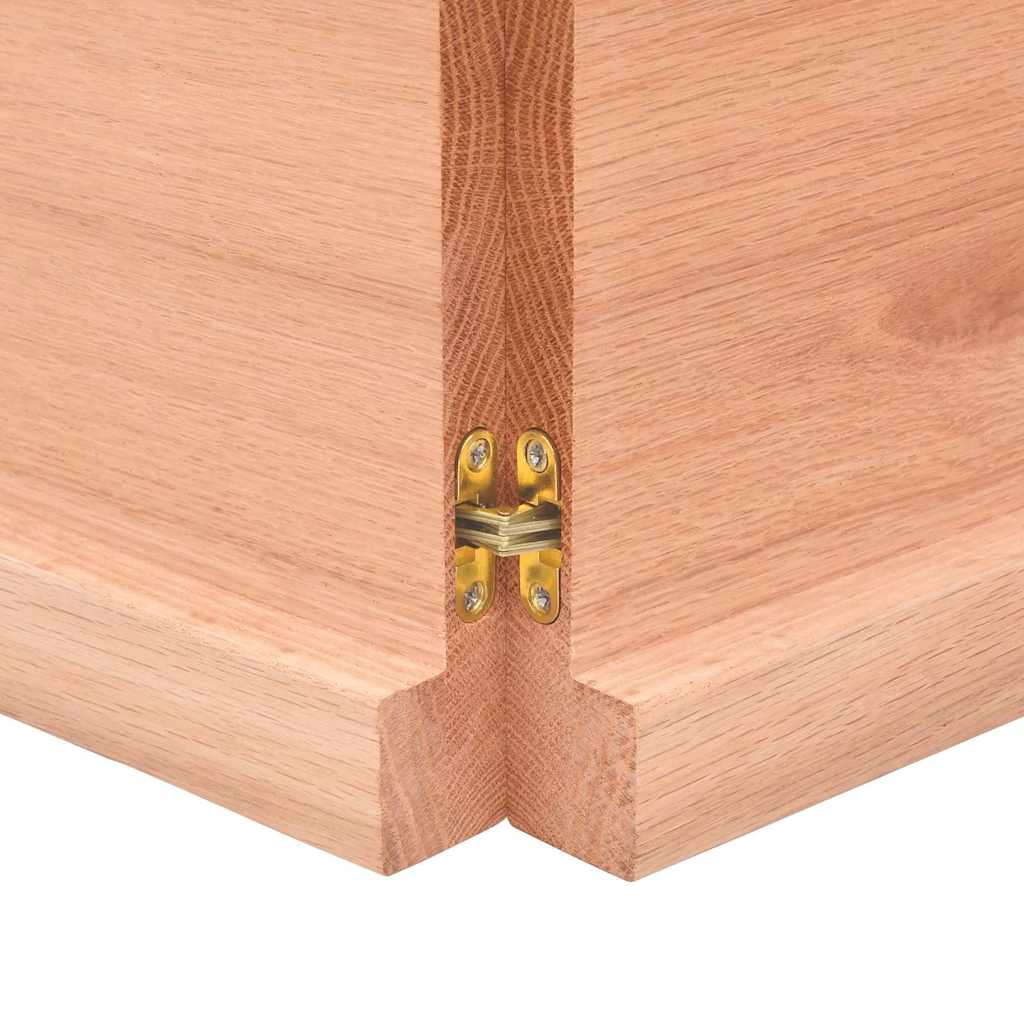 vidaXL Blat, jasnobrązowy 140x50x(2-4)cm drewno z naturalną krawędzią