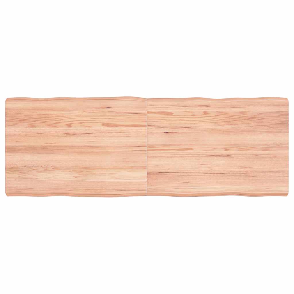 vidaXL Blat, jasnobrązowy 140x50x(2-6) cm drewno z naturalną krawędzią