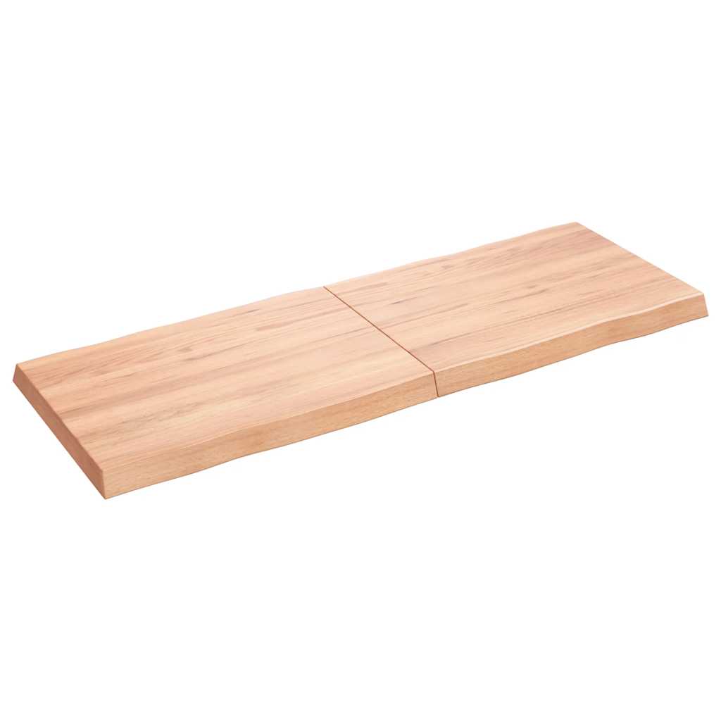 vidaXL Blat, jasnobrązowy 140x50x(2-6) cm drewno z naturalną krawędzią