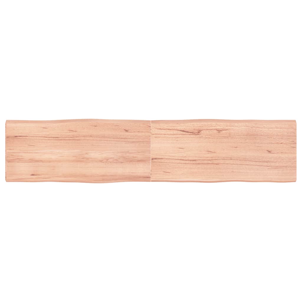 vidaXL Blat, jasnobrązowy 180x40x(2-4)cm drewno z naturalną krawędzią