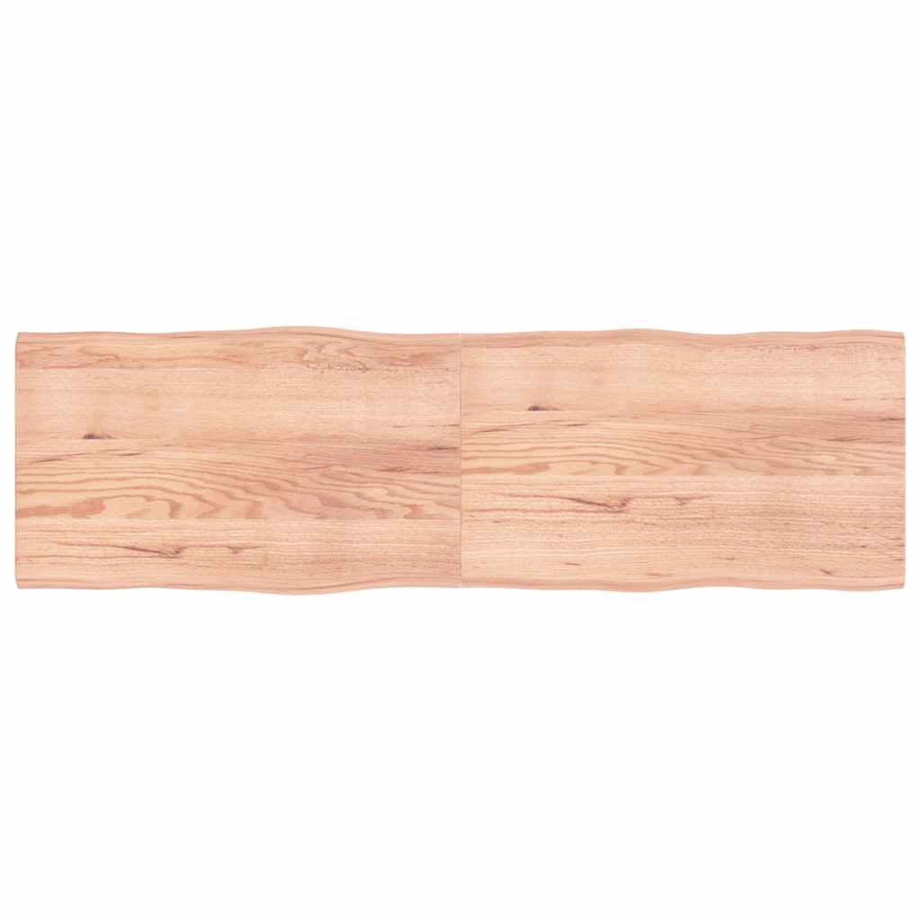 vidaXL Blat jasnobrązowy 200x60x(2-4) cm, drewno z naturalną krawędzią