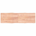 vidaXL Blat jasnobrązowy 200x60x(2-4) cm, drewno z naturalną krawędzią