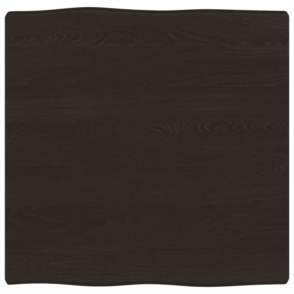 vidaXL Blat, ciemnobrązowy 60x60x(2-4) cm drewno z naturalną krawędzią
